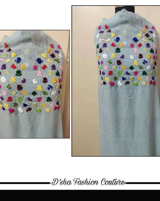 Multi Coloured Thred Worked